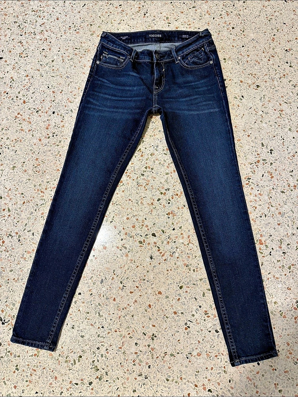VIGOSS Jagger skinny Leg Jeans  Waist 27 Length 31 Super Stretch in Blue